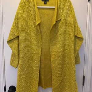St. John Black Label Vibrant Marigold Open-Front Cardigan